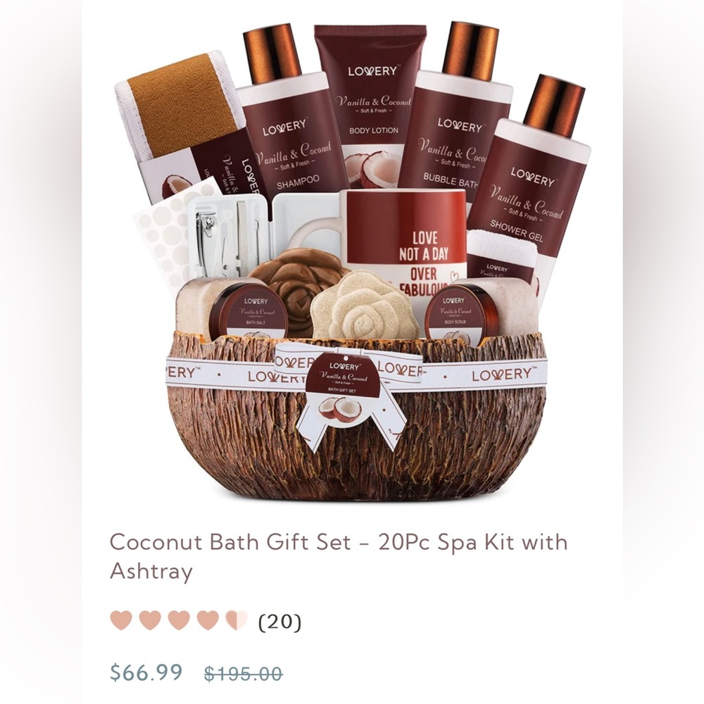 NWT Lovery Vanilla and Coconut Bath set - Picture 6 of 10